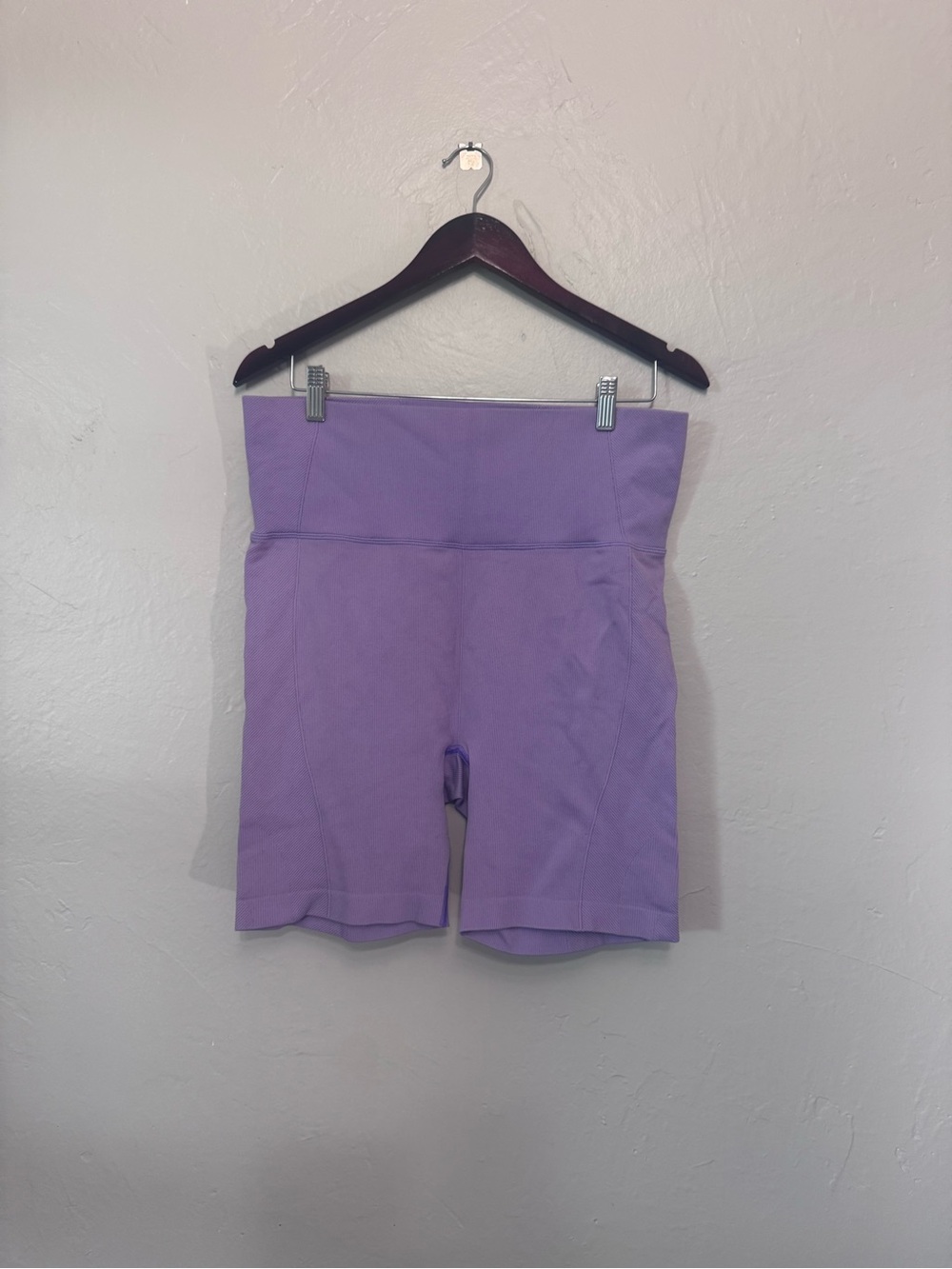 All In Motion Lilac High Rise Ribbed Biker Shorts XXL Purple Athletic Workout